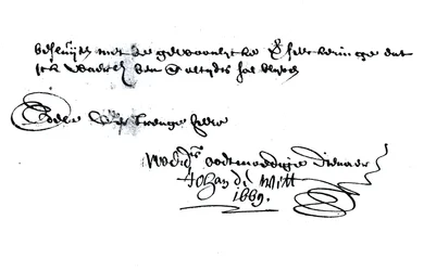 Unterschrift von Johan de Witt (1625-72)